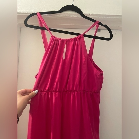 Old Navy Color block Pink and Orange Maxi Dress size Large - Picture 3 of 7